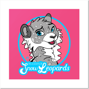 Diamond Snow Leopards Posters and Art